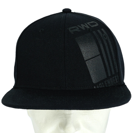 Topfanz Casquette snapback noire logo imprimé RWDM