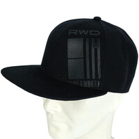 Topfanz Casquette snapback noire logo imprimé RWDM