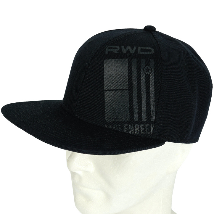 Topfanz Cap snapback zwart logo gedrukt RWDM