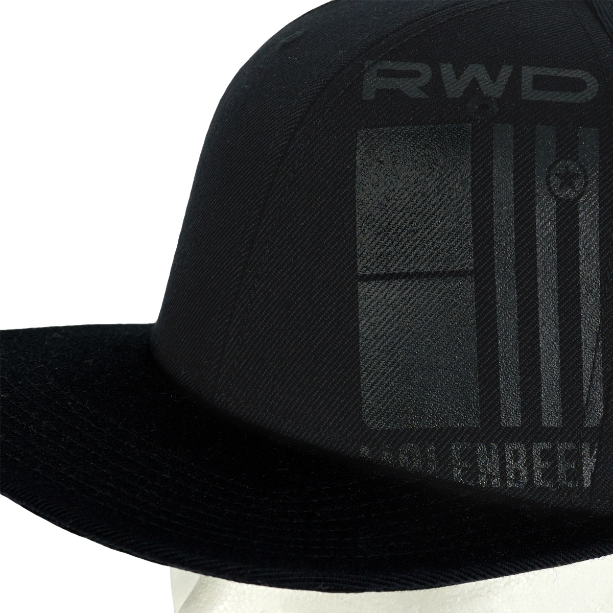 Topfanz Casquette snapback noire logo imprimé RWDM