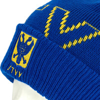 Topfanz Bonnet bleu pompon Jaune STVV