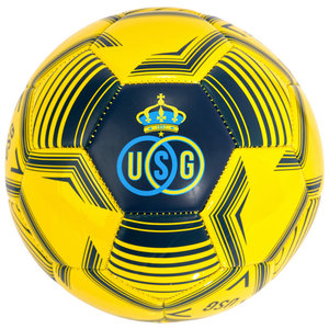 Ballon de foot taille 5 logo jaune