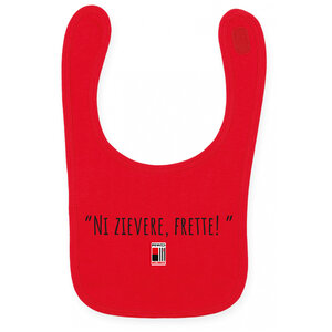 Baby bib red - Nie zievere, frette!