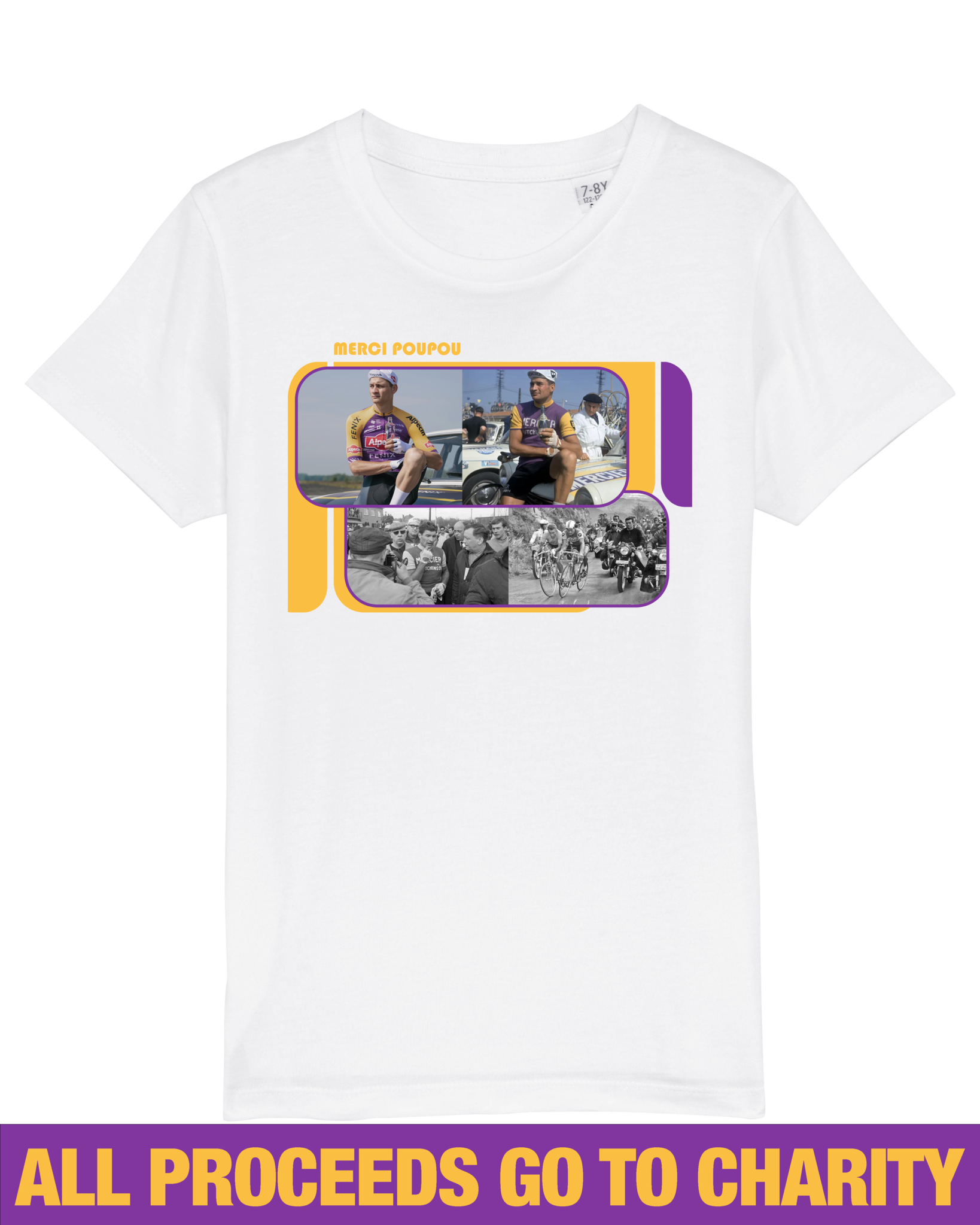 Topfanz T-shirt blanc Merci Poupou kids 2023