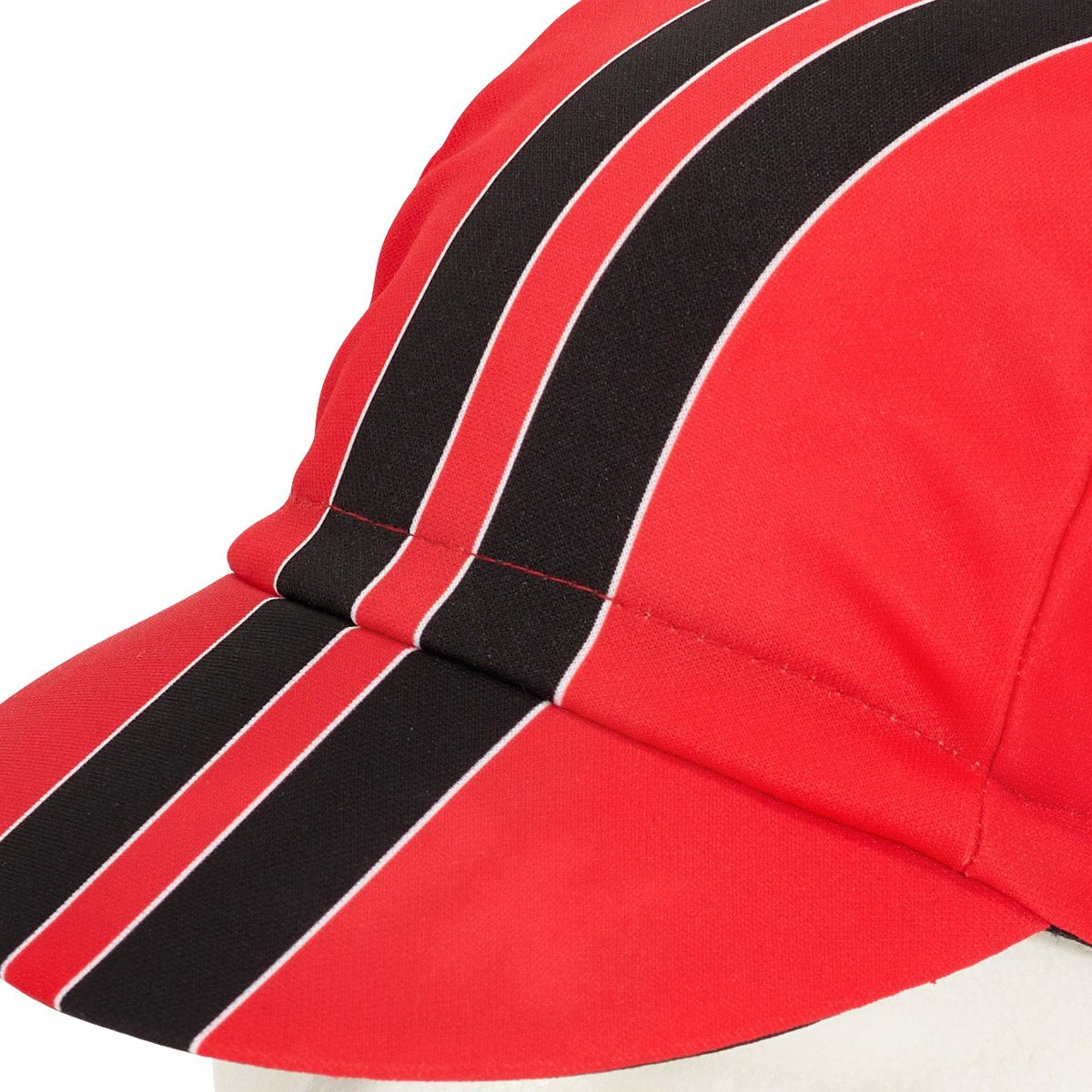 Topfanz Cycling hat RWDM red black stripe