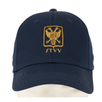Topfanz Pet donkerblauw- goud logo- 100 jaar STVV