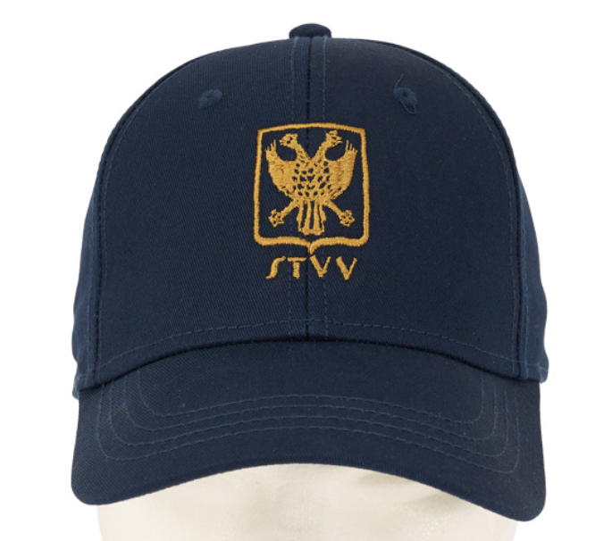 Topfanz Pet donkerblauw- goud logo- 100 jaar STVV