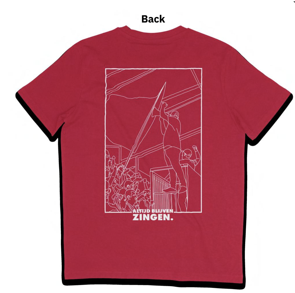 Topfanz T-shirt Rouge - "Altijd Blijven zingen"