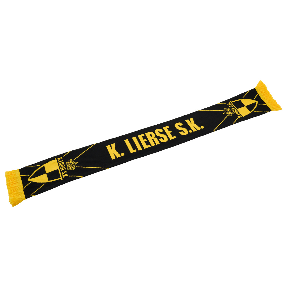 Topfanz Zwarte sjaal met geel kruis logo