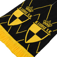 Topfanz Black scarf wit logo and yellow cross