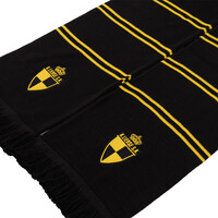 Topfanz Blocked scarf black and yellow stripes