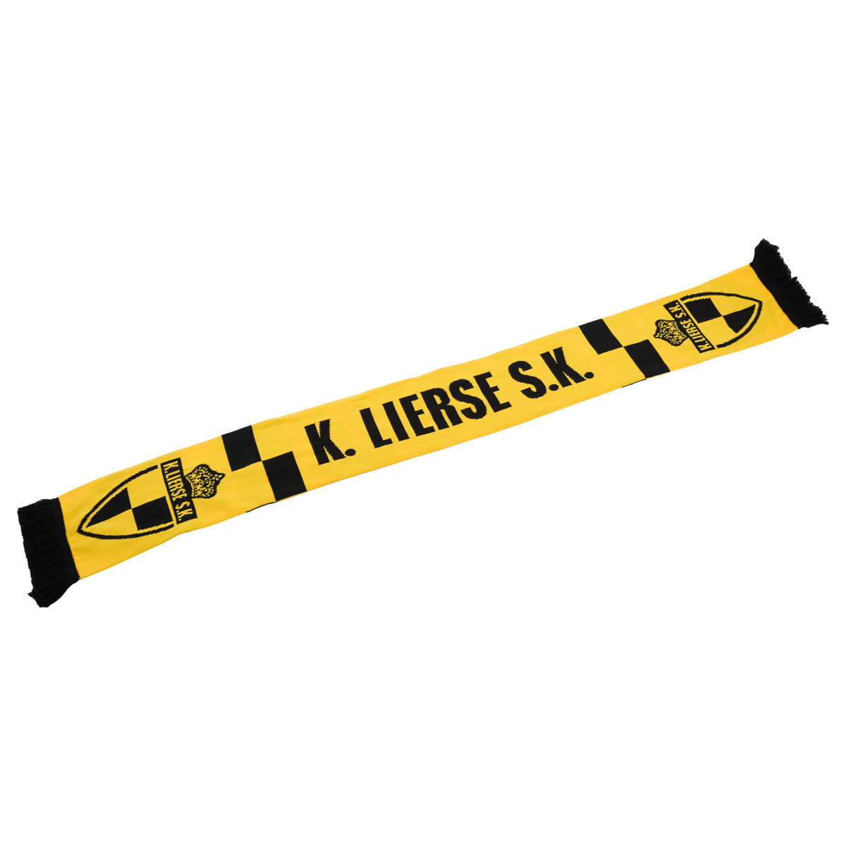 Topfanz écharpe Lierse jaune avec des carrés noirs