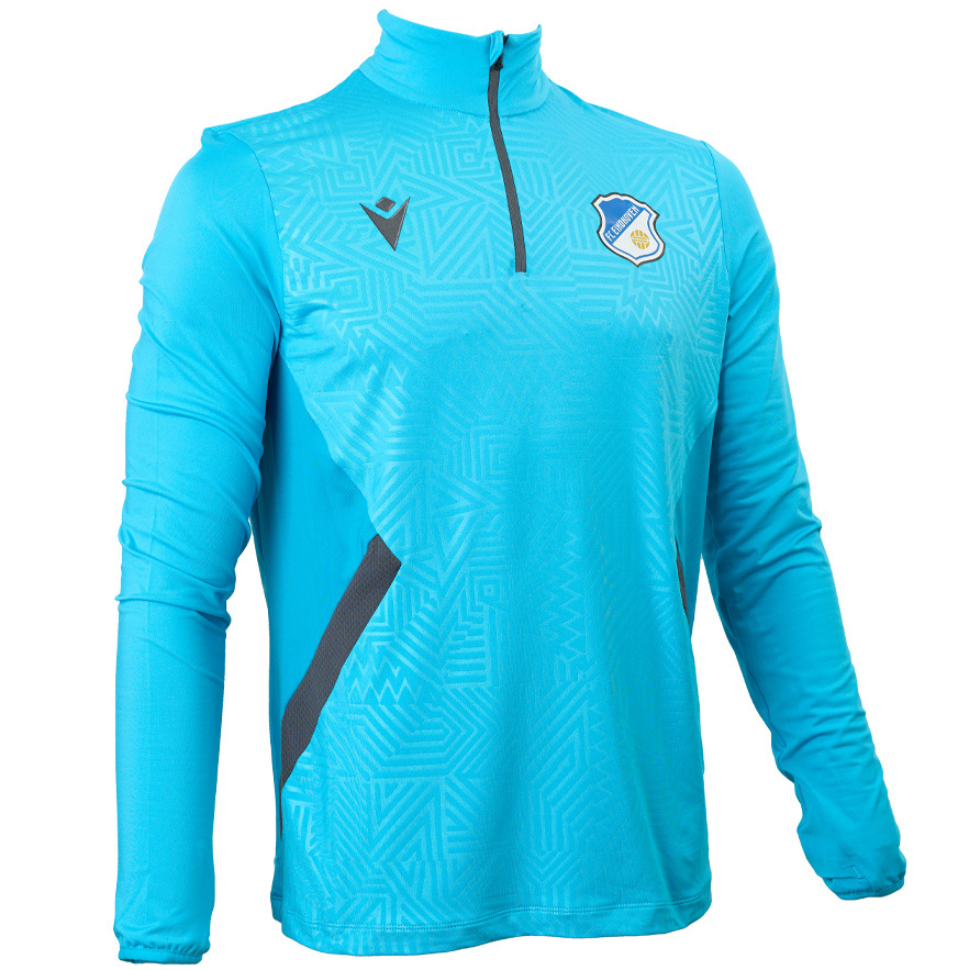 Topfanz Trainingssweater met rits Macron licht blauw 23-24