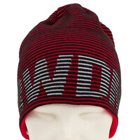 Topfanz Red beanie with black stripes RWDM