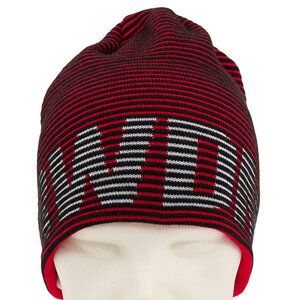 Red beanie with black stripes RWDM