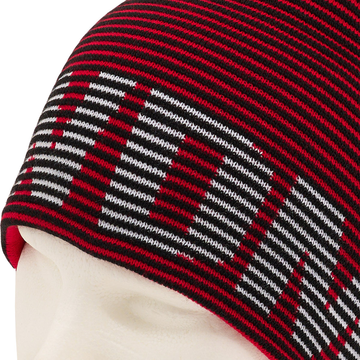 Topfanz Bonnet rouge avec bandes noires RWDM