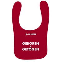 Topfanz Bavoir rouge "geboren & getogen"