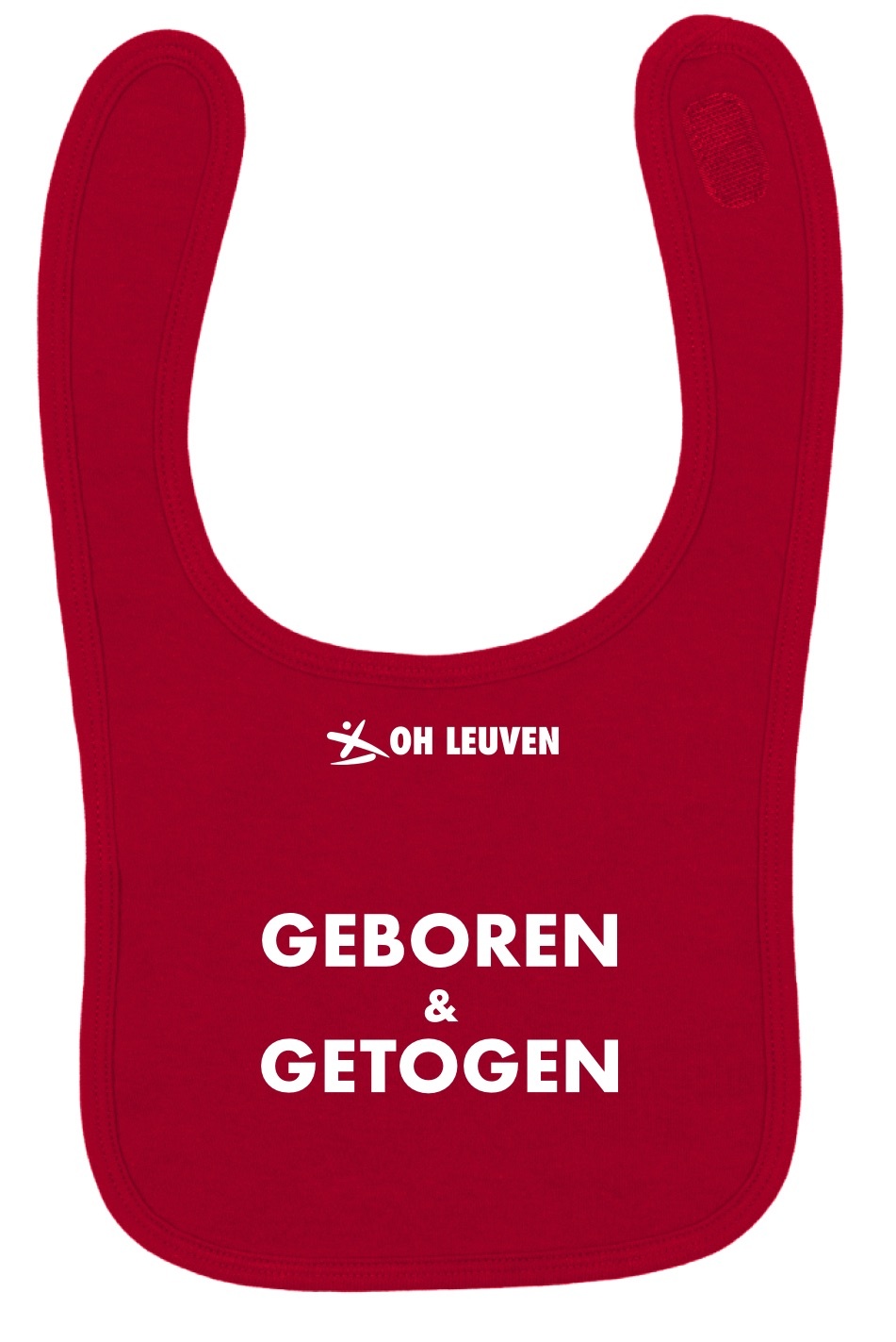 Topfanz Bib red "geboren & getogen"