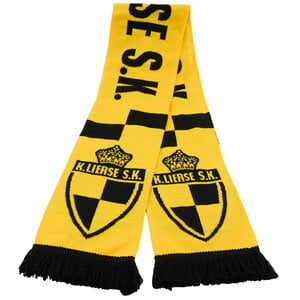 Sjaal Lierse  geel met zwarte blokjes