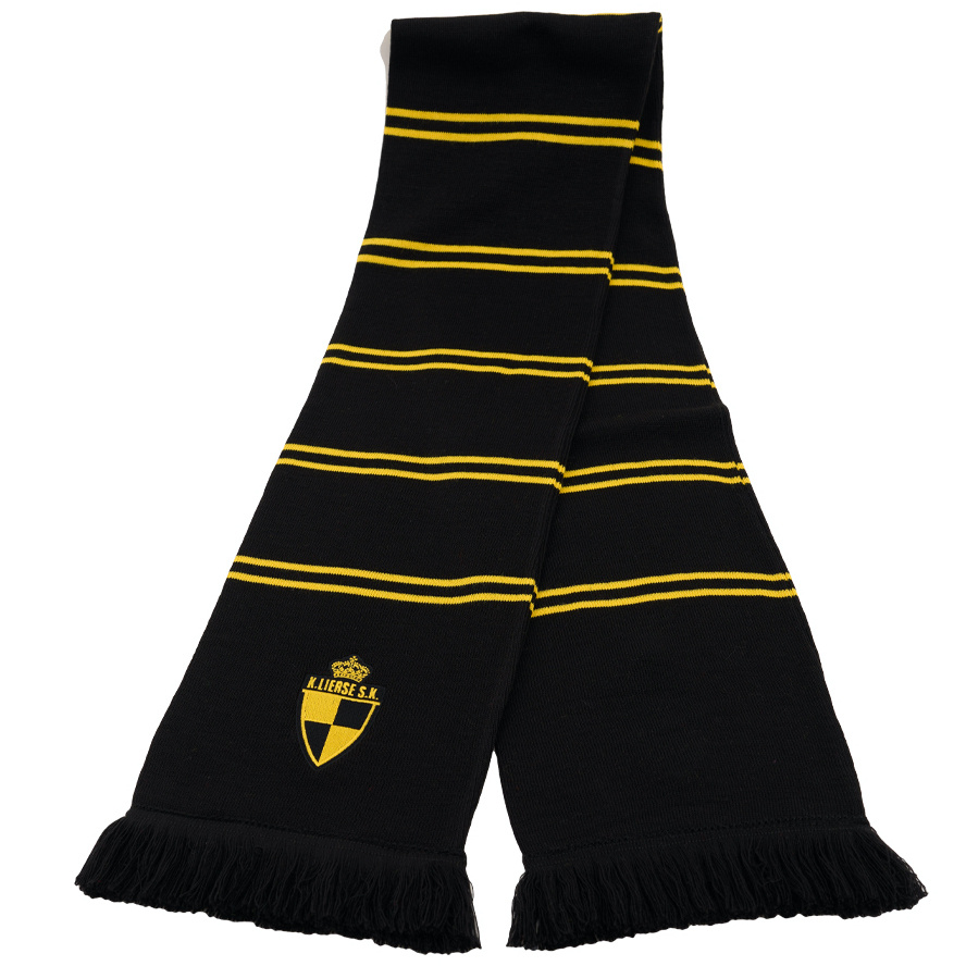 Topfanz Blocked scarf black and yellow stripes