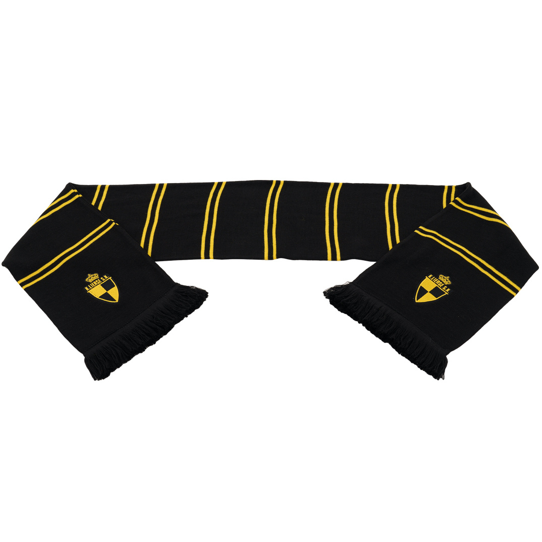 Topfanz Blocked scarf black and yellow stripes