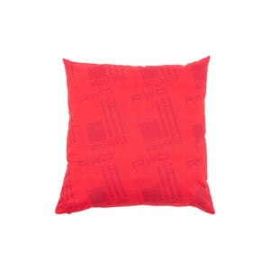 Coussin rouge avec logo