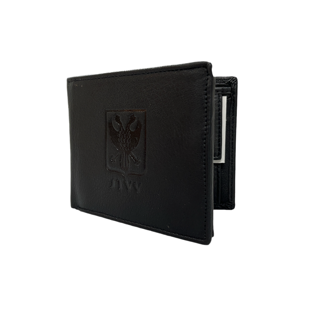 Topfanz Portefeuille en cuir noire avec logo STVV