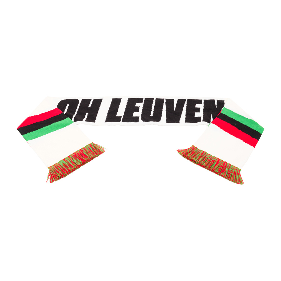 Topfanz OH Leuven sjaal wit met schuine streep