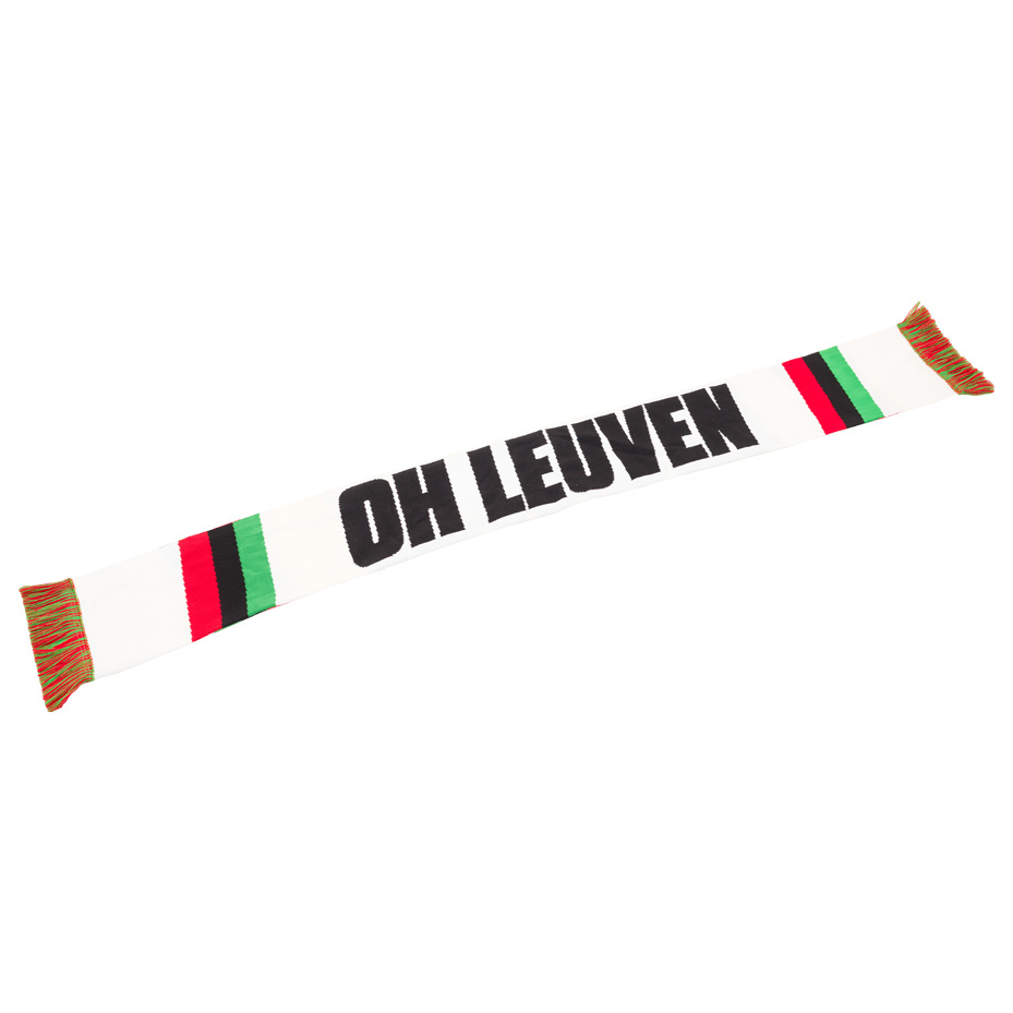 Topfanz OH Leuven sjaal wit met schuine streep