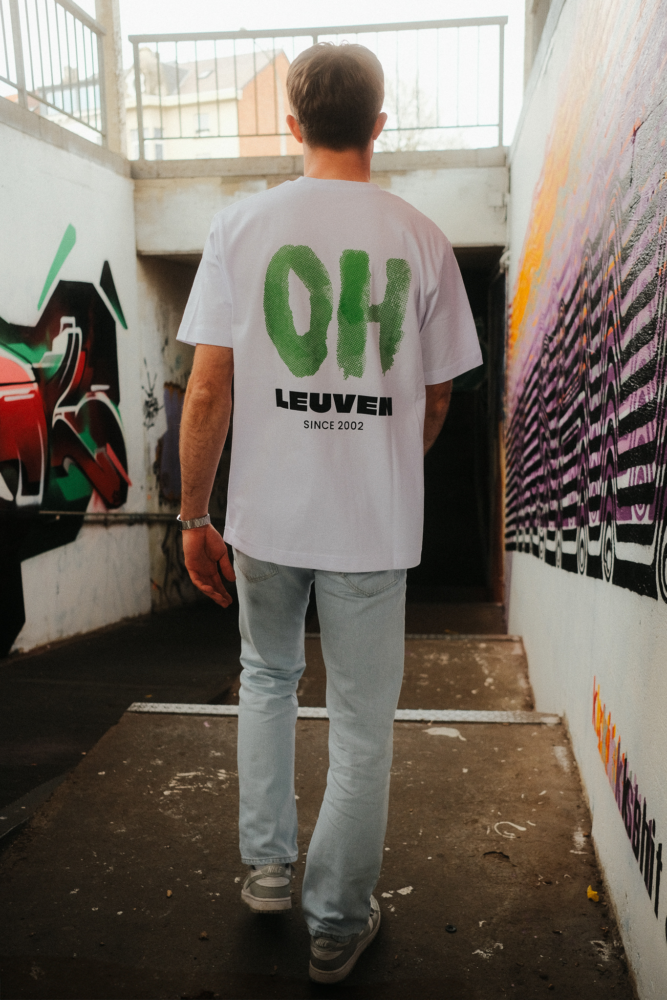 Topfanz T-shirt 'OH' Leuven -  Wit/Groen