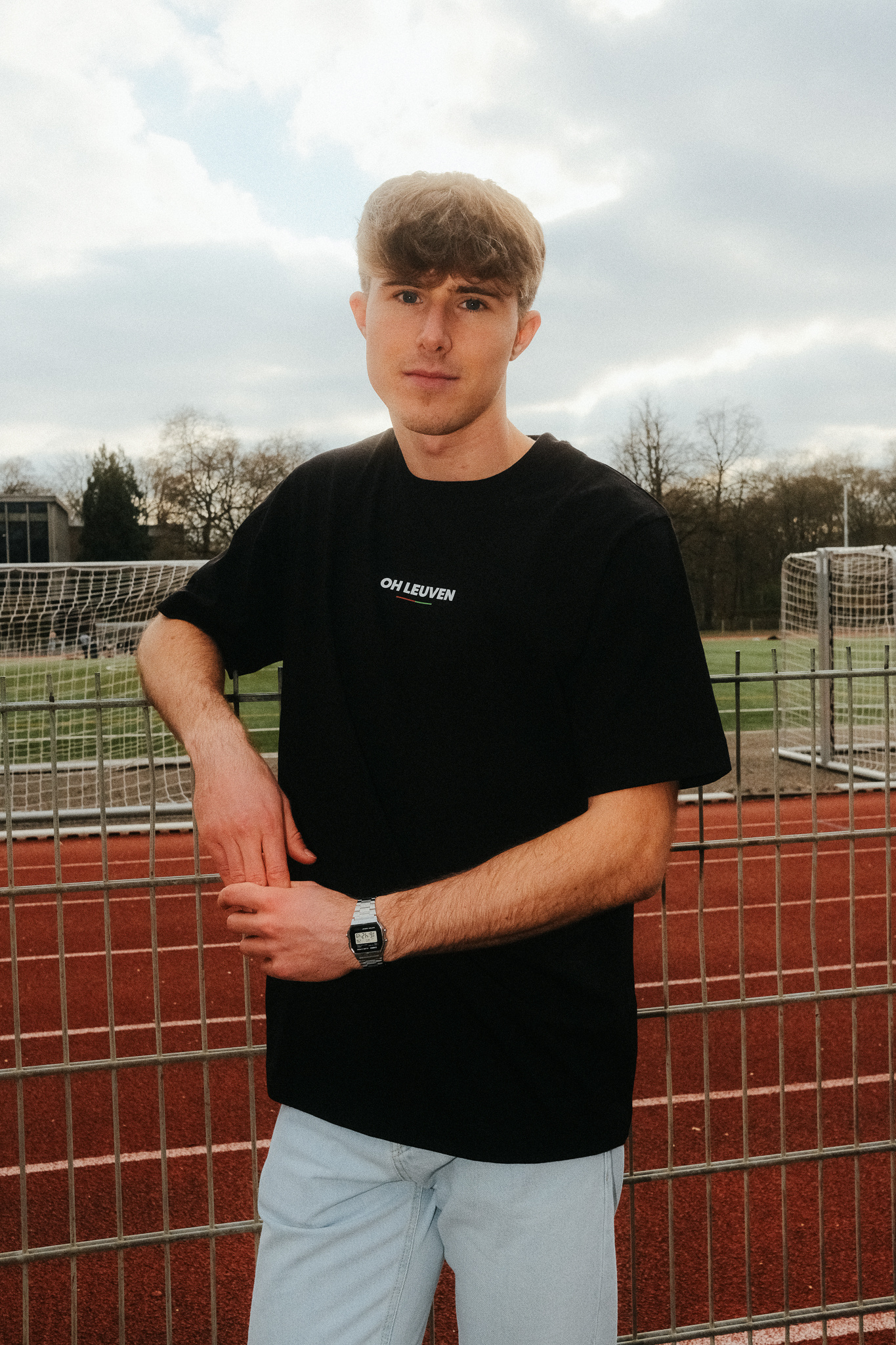 Topfanz T-shirt 'OH' Leuven -  Zwart/wit