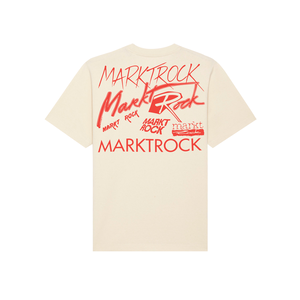 Marktrock t-shirt MR Logo's - Natural Raw