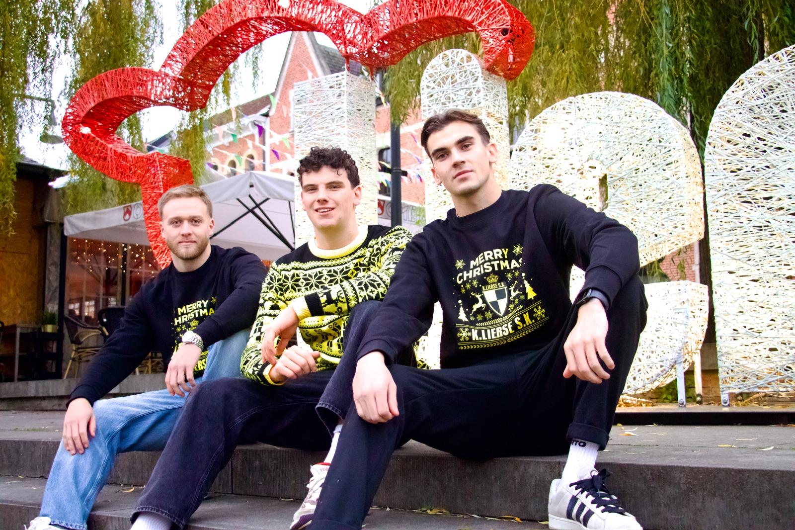 Topfanz Pull de Noël Noir Lierse