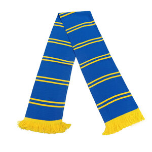 Block Scarf SK Beveren - Blue with Yellow Stripes