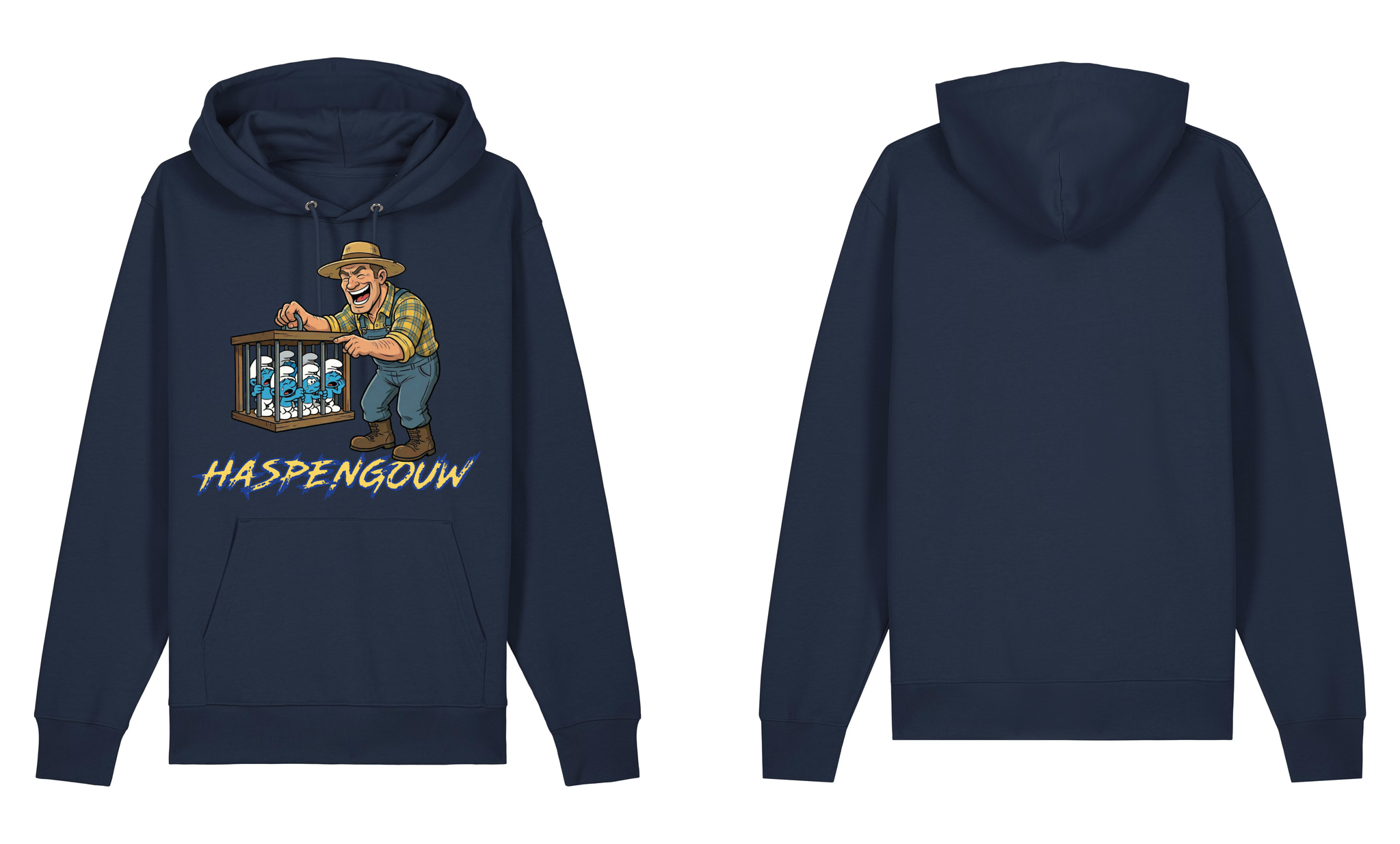 Topfanz Hoodie gevangen smurfen - Navy Blue