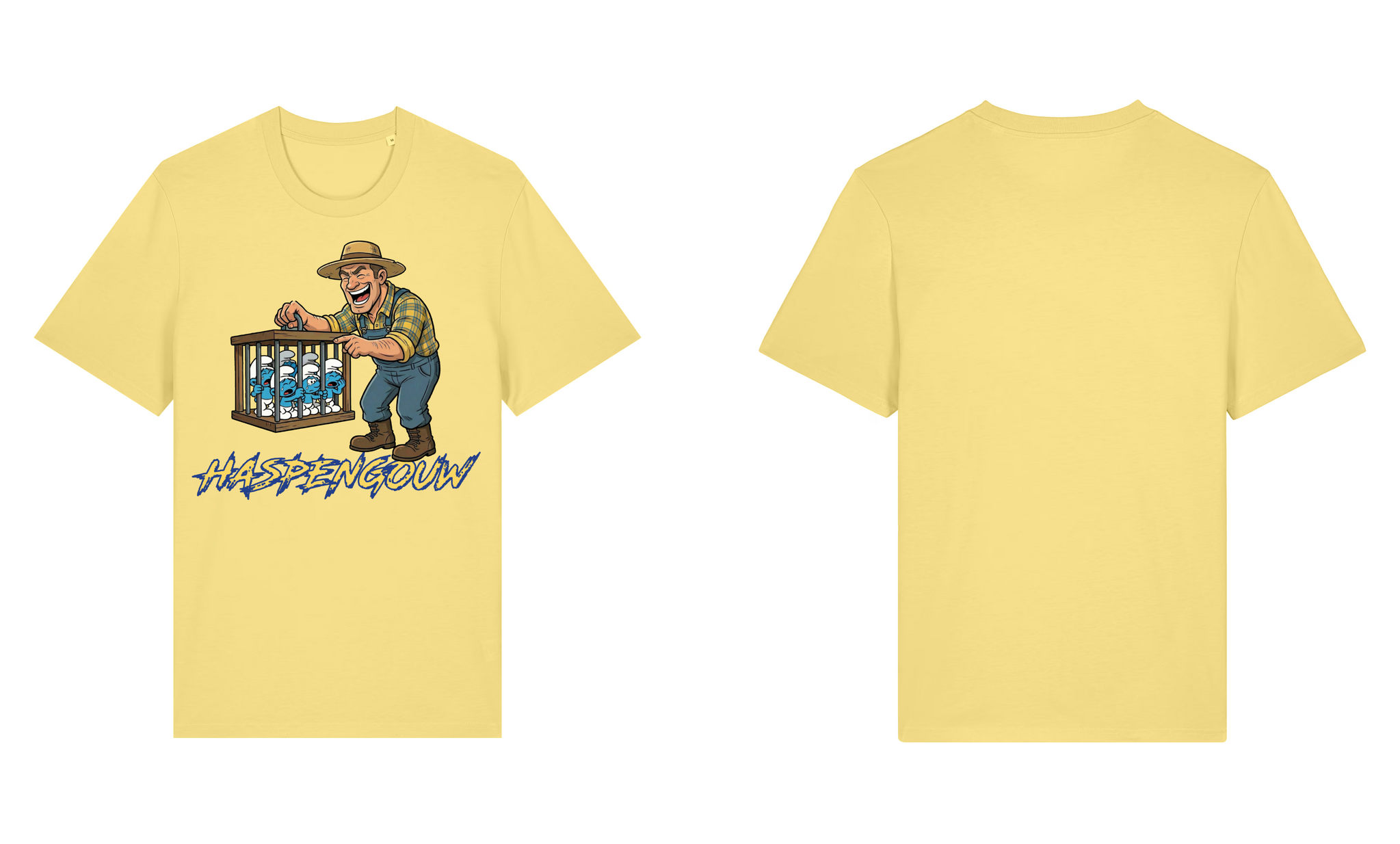Topfanz T-shirt gevangen smurfen - Viva Yellow