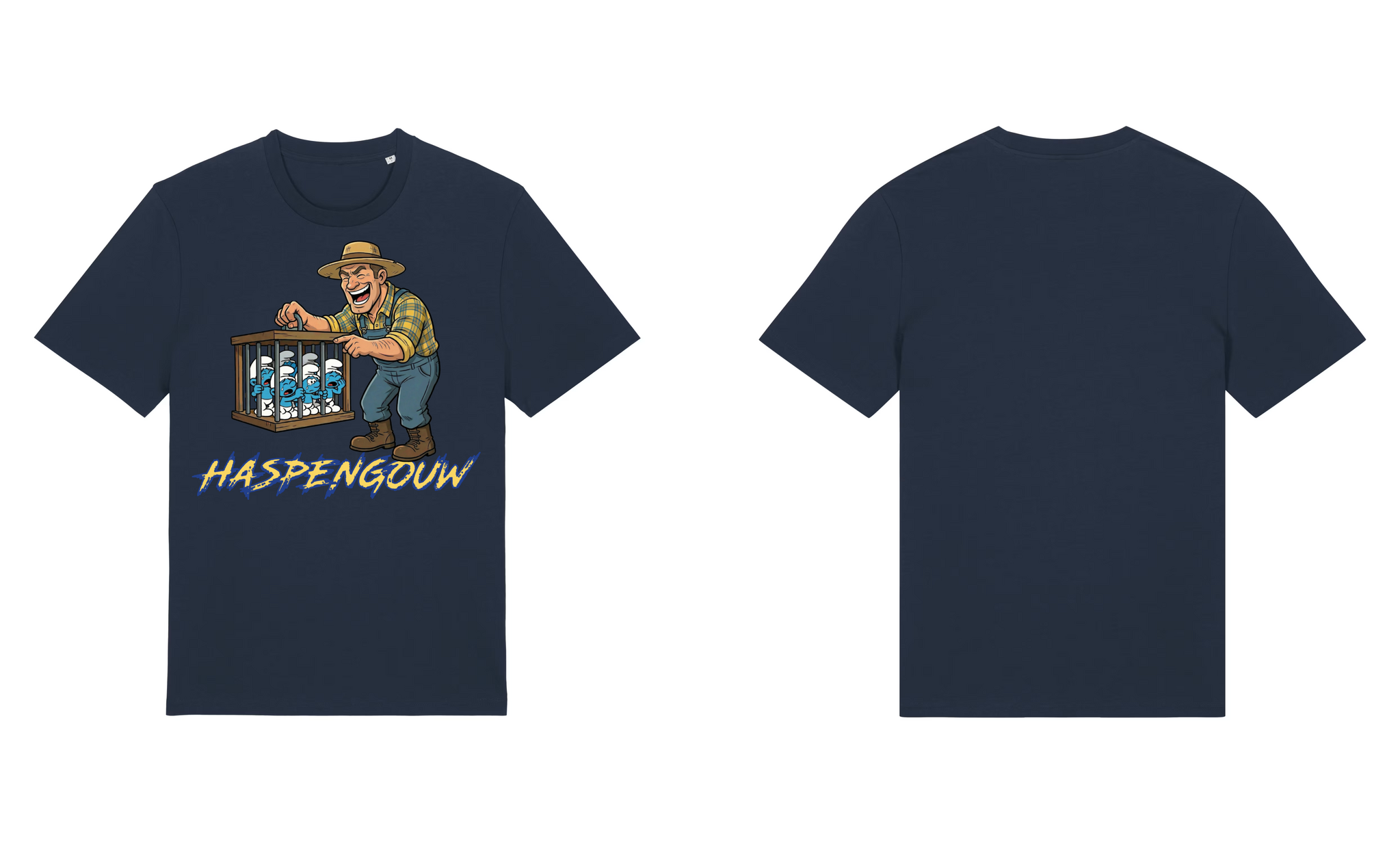 Topfanz T-shirt gevangen smurfen - Navy Blue