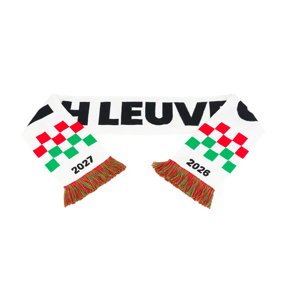 Topfanz OH Leuven - Écharpe de la saison 26-27 (blanche/à carreaux)