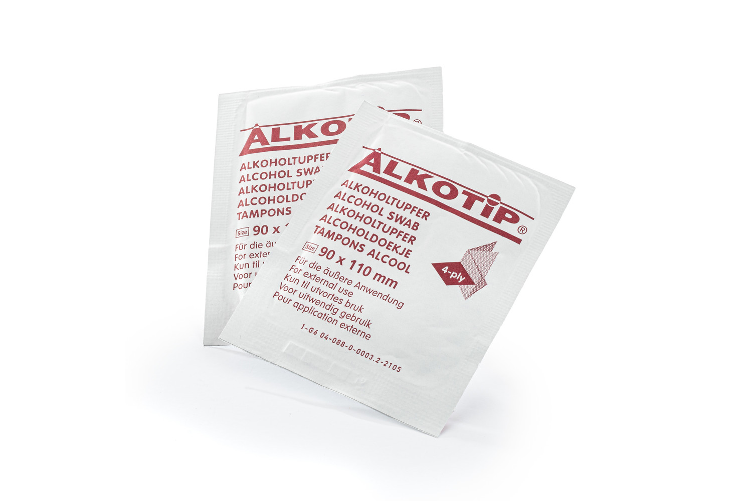 Alcoholdoekje isopropyl (set a 2 st.)