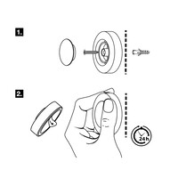 Deurstopper zink voor muurbevestiging (rvs/zwart)