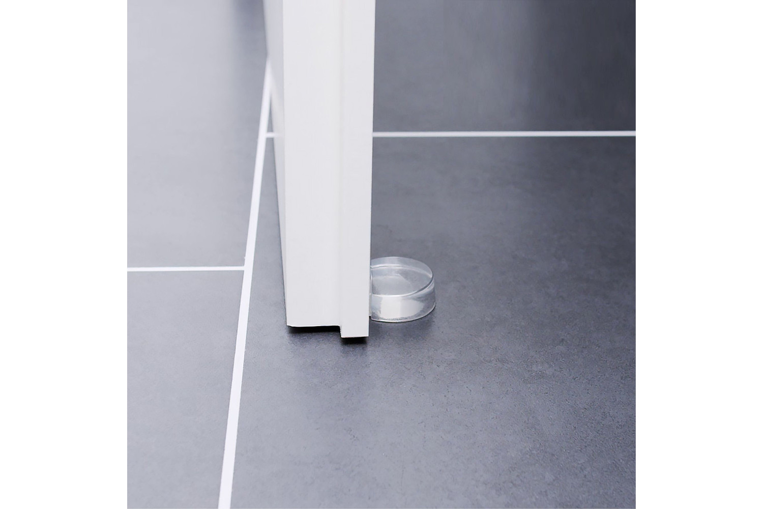 Ronde / vlakke deurstopper met zijbuffer D55 x H17 mm (transparant) Ronde / vlakke deurstopper met zijbuffer D55 x H17 mm (transparant)