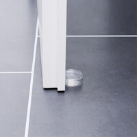 Ronde / vlakke deurstopper met zijbuffer D55 x H17 mm (transparant) Ronde / vlakke deurstopper met zijbuffer D55 x H17 mm (transparant)