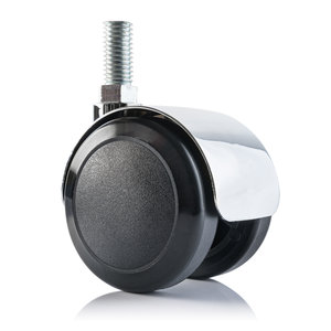 Bureaustoel wiel - 50 mm - harde vloeren - chroom - met schroef Bureaustoel wiel - 50 mm - harde vloeren - chroom - met schroef