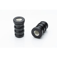 Meubelwiel inline - 50 mm - zacht - ronde dop - zwart/zwart