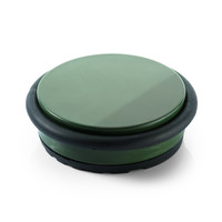 Ronde deurstopper staal (groen/zwart) - vrijstaand - vloer - 1kg