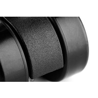 Meubelwiel 35 mm zacht loopvlak zwart met 8 mm stift