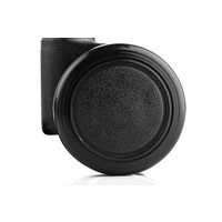 Meubelwiel 35 mm zacht loopvlak zwart met 8 mm stift