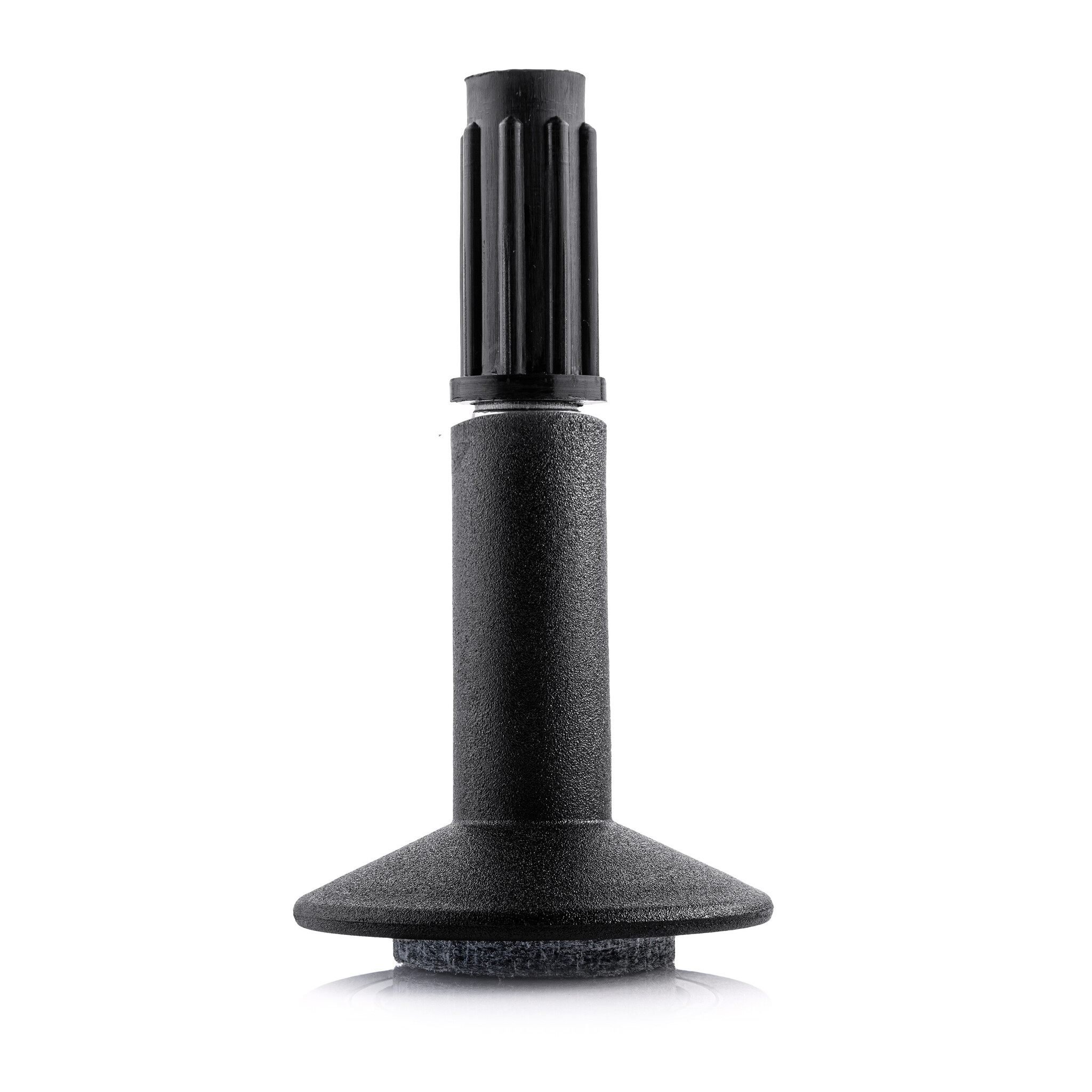 Meubelpoot aluminium rond 2,4 cm en hoogte 12 cm van massief