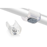 UNI-XL viltglijder voor buisframes (naaldvilt) (transparant)