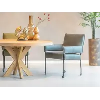 Meubelwiel inline - 50 mm - zacht - ronde dop - zwart/zwart